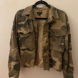 Top Shop Camo Cropped Jacket